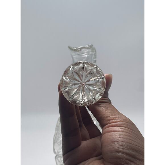 Anchor Hocking Early American Prescut Glass Clear Cruet with Stopper lid Elegant - Picture 5 of 7